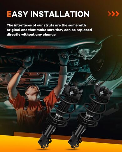 دعامات تجميع الربيع الكاملة للمجتمعات الربيعية من أجل Hyundai Sonata 2013-2014 Struts Quick Struts 1333505L 1333505R - مجموعة من 2 in Saudi Arabia