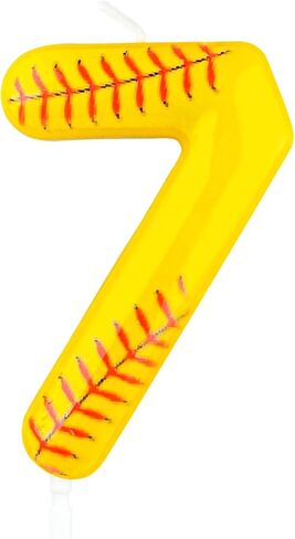 Softball Birthday Candles Softball Themed 9th Birthday Number Candle Cake Toppers for Girls Boys Kids Baseball Themed Party Decorations Supplies in Saudi Arabia