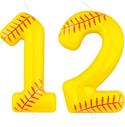 Softball Birthday Candles Softball Themed 9th Birthday Number Candle Cake Toppers for Girls Boys Kids Baseball Themed Party Decorations Supplies in Saudi Arabia