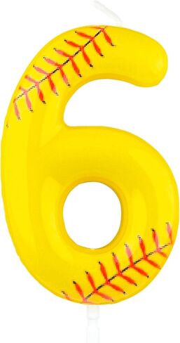 Softball Birthday Candles Softball Themed 9th Birthday Number Candle Cake Toppers for Girls Boys Kids Baseball Themed Party Decorations Supplies in Saudi Arabia