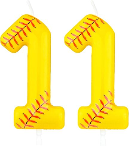 Softball Birthday Candles Softball Themed 9th Birthday Number Candle Cake Toppers for Girls Boys Kids Baseball Themed Party Decorations Supplies in Saudi Arabia