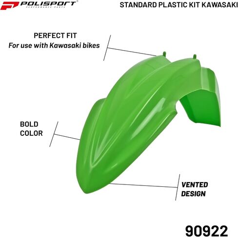 Polisport Motocross (MX) Replica Plastic Kit for Kawasaki KX 85/100/112 (2014-21) – OEM Quality, Durable, Flexible & Perfect Fit – Green in Saudi Arabia