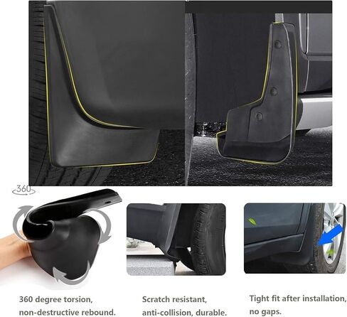 Mud Flaps Splash Guards for Dodge Ram 1500 2019-2025 Accessories Mudflap Fender Flares Front and Rear Mud Guard Set 4PCS in Saudi Arabia
