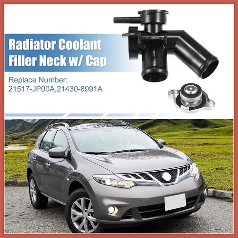 ACROPIX No.21517JP00A/214308991A Engine Radiator Filler Neck with Fully Sealed Cap for Nissan Quest for Nissan Murano 09-14 Plastic Upper Radiator Coolant Filler Neck Water Pipe Car Parts in Saudi Arabia