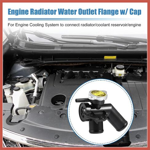 ACROPIX No.21517JP00A/214308991A Engine Radiator Filler Neck with Fully Sealed Cap for Nissan Quest for Nissan Murano 09-14 Plastic Upper Radiator Coolant Filler Neck Water Pipe Car Parts in Saudi Arabia