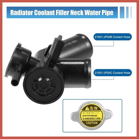 ACROPIX No.21517JP00A/214308991A Engine Radiator Filler Neck with Fully Sealed Cap for Nissan Quest for Nissan Murano 09-14 Plastic Upper Radiator Coolant Filler Neck Water Pipe Car Parts in Saudi Arabia