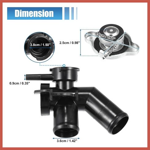 ACROPIX No.21517JP00A/214308991A Engine Radiator Filler Neck with Fully Sealed Cap for Nissan Quest for Nissan Murano 09-14 Plastic Upper Radiator Coolant Filler Neck Water Pipe Car Parts in Saudi Arabia