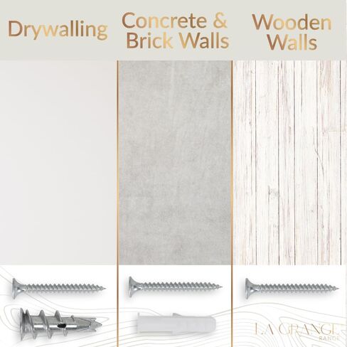 LA GRANGE RANGE® 23.6" Floating Shelves For Wall, 2x Pack Wall Shelves for Storage & Décor, Perfect for Bathroom, Bedroom, Kitchen, Living Room, Natural Wood Finish with Hidden Bracket (Glacial White) in Saudi Arabia
