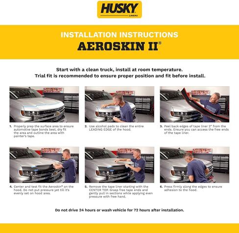 Husky Liners Aeroskin II Hood Protector | يناسب 2015-2018 GMC Sierra 2500 HD ، 3500 HD (يستبعد نظام التعريفي) | انحراف الانحراف المنخفض/درع الأخطاء - 1 جهاز كمبيوتر. ، أسود محكم | 2830085 in Saudi Arabia