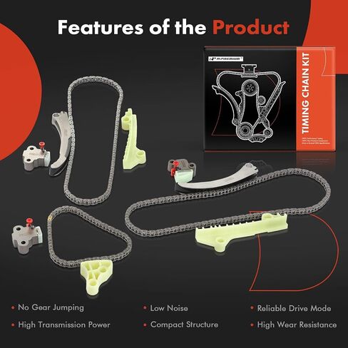 A-Premium Engine Timing Chain Kit W/Sprocket & Tensioner & Guide Compatible with Cadillac, Buick & Oldsmobile - SRX, DTS, STS, XLR, Lucerne, Allante, DeVille, Eldorado, Seville, Aurora - V8 4.0L 4.6L in Saudi Arabia