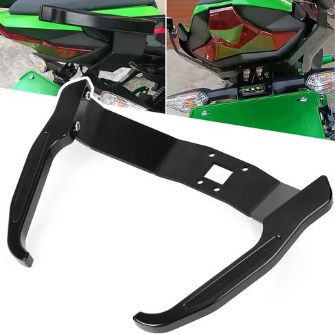 Z400 دراجة نارية من CNC CNC MASSENGER RAVENGER BAR المقعد الخلفي المقعد مع قوس التثبيت لـ Z400 NINJA 400 2019-2024 Black in Saudi Arabia