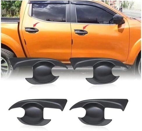 إكسسوارات السيارة التلقائية ، مقبض الباب ، وعاء باب ، وعاء متوافق مع Nissan Navara 2015-2019 Frontier NP300 2021 2022 2023 2024 سنة (إدراج مقبض الباب) ، FAFAFA8888 in Saudi Arabia