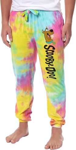 Scooby-Doo Mens' TV Show Cartoon Tie-Dye Jogger Pajama Pants for Adults in Saudi Arabia