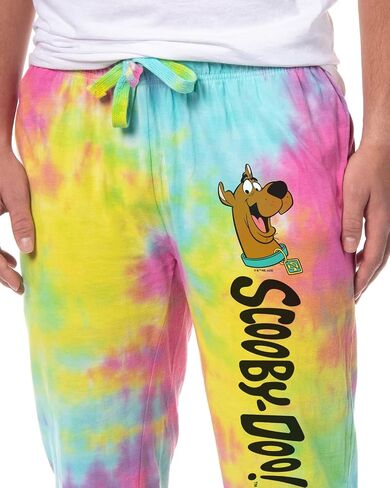 Scooby-Doo Mens' TV Show Cartoon Tie-Dye Jogger Pajama Pants for Adults in Saudi Arabia