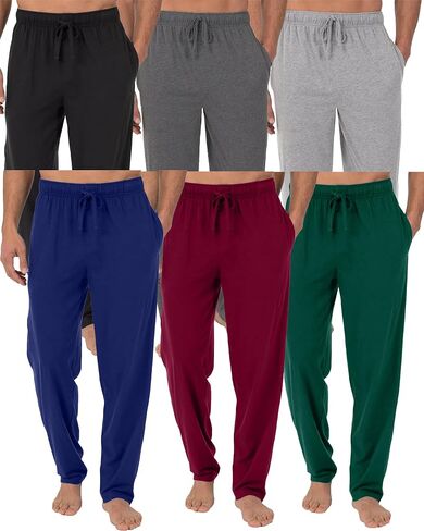 Galaxy By Harvic Men's Jersey Lounge Pants 3-Pack, Assorted in Saudi Arabia