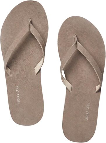 Hari Mari- Meadows- Women's Nubuck Leather Slim Fit Flip Flops with Soft V-Cut Strap- No Break Ins, Firm Arch Support, and Slim Contoured Sandal Profile in Saudi Arabia