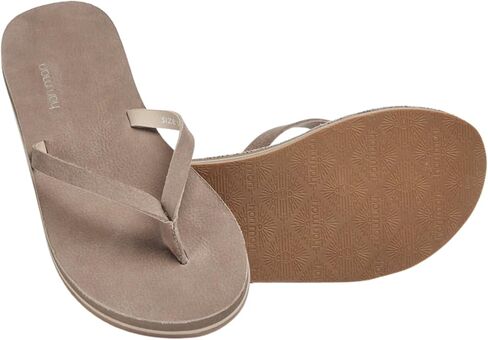 Hari Mari- Meadows- Women's Nubuck Leather Slim Fit Flip Flops with Soft V-Cut Strap- No Break Ins, Firm Arch Support, and Slim Contoured Sandal Profile in Saudi Arabia