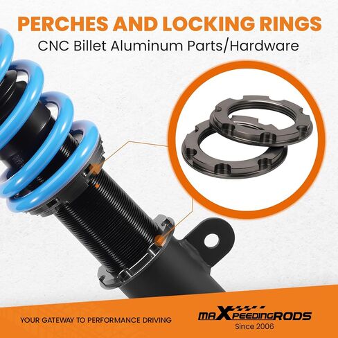 maxpeedingrods coilover ل toyota RAV4 2006-2012 ، 24 مستويات مثبطات قابلة للتعديل ملفات التعليق طقم ، تعديل ارتفاع ركوب T6 ترقية مجموعات خفض الأزرق in Saudi Arabia