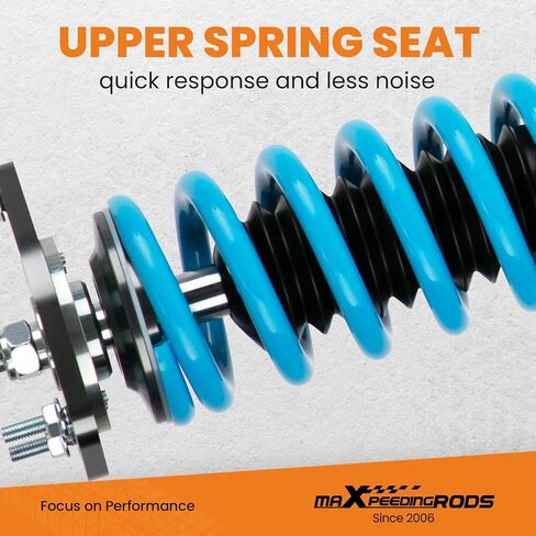 MaxPeedingRods Coilover لـ Subaru Impreza WRX 2000-2007 ، STI 2000-2004 ، لـ Subaru Forester 2003-2008 ، 24 مستويات قابلة للتعديل مع مجموعة Coilover Attrable ، طقم خفض الارتفاع T6. in Saudi Arabia