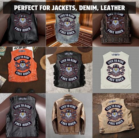 7SHARRRKS Lone Wolf Patch Set 5 PCS 11-15 Inces Back Patch Large Patch for Adults or Motorcycle Club Iron on Patch Embroidered Patch for Vest Leather Jackets T-Shirt in Saudi Arabia