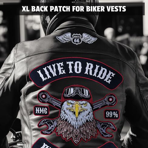 7SHARRRKS Lone Wolf Patch Set 5 PCS 11-15 Inces Back Patch Large Patch for Adults or Motorcycle Club Iron on Patch Embroidered Patch for Vest Leather Jackets T-Shirt in Saudi Arabia