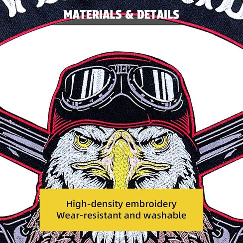 7SHARRRKS Lone Wolf Patch Set 5 PCS 11-15 Inces Back Patch Large Patch for Adults or Motorcycle Club Iron on Patch Embroidered Patch for Vest Leather Jackets T-Shirt in Saudi Arabia