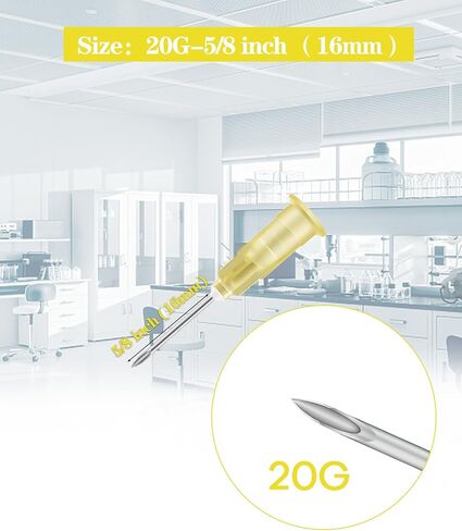23G 5/8 بوصة إبرة Luer Lock الملحقات الصناعية، 100 قطعة من أدوات المختبر الفردية لإعادة تعبئة السائل والأحبار والنباتات والحرف اليدوية in Saudi Arabia