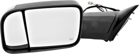 Garage-Pro Driver Side Power Heated Towing Mirror for Ram 2500 3500 2019-2022 Manual Fold With Signal Light & Puddle Lamp; Without Memory Textured in Saudi Arabia
