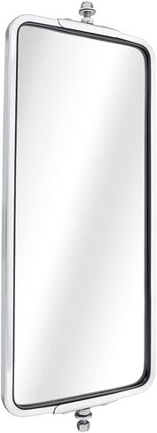 United Pacific 60026 Stainless Steel 7in x 16in Heated West Coast Mirror – Universal Fitment, Improves Visibility, 5/16" Mounting Stud – ONE Mirror in Saudi Arabia