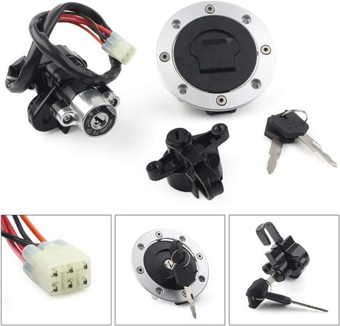 Three T Three Tank Fuel Cap ، Lock & Keys ، مفتاح الإشعال المحدد لـ Suzuki Bandit GSF600 1995-2004 ، GSF1200 1997-2005 in Saudi Arabia