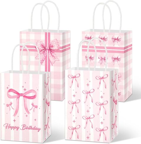 Rolyta 24 PCS Butterfly Party Favors Goodie حقائب ، زهور الفراشة ، شكرًا لك أكياس الهدايا الوردي الأزرق الأرجواني عيد ميلاد الحلوى مع مقابض لحفل عيد ميلاد الفتاة ، in Kuwait