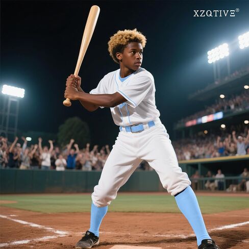 XZQTIVE 2 Pairs of Baseball Socks and 1 Belt Combo Set Adjustable Softball Socks and Belt for Youth Adult in Kuwait