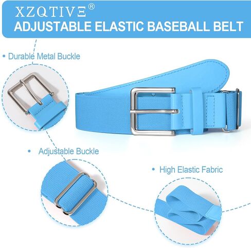 XZQTIVE 2 Pairs of Baseball Socks and 1 Belt Combo Set Adjustable Softball Socks and Belt for Youth Adult in Kuwait