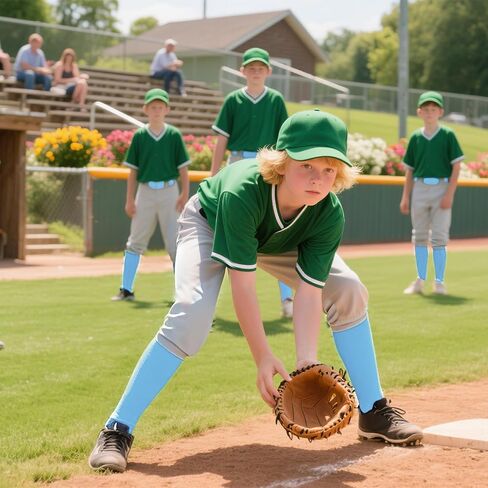 XZQTIVE 2 Pairs of Baseball Socks and 1 Belt Combo Set Adjustable Softball Socks and Belt for Youth Adult in Kuwait