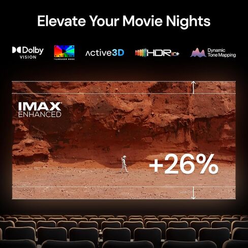 StreamMaster Plus2 Triple Laser Projector, 2X Faster Performance, 4ms Lag-Free Gaming, IMAX, Google TV, HDR10+, AI 4K UHD, with Smart Google Home & Apple Homekit, Dolby Vision&Atmos in Kuwait