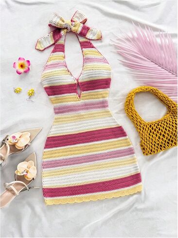 Soly Hux Women Bodycon Halter Halter Dressless بلا أكياس in Saudi Arabia