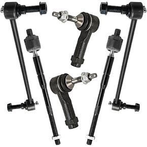 Detroit Axle - Front 6pc Tie Rods Sway Bars for 11-18 Ford Explorer 13-18 Police Interceptor Utility, 4 Inner Outer Tie Rod Ends 2 Sway Bar Links 2013 2014 2015 2016 2017 2018 Replacement in Saudi Arabia