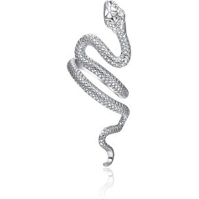 PRAYMOS 925 Sterling Silver Snake/Shark Rings Adjustable Open Ring for Women with Jewelry Box Size 7-9 in Kuwait
