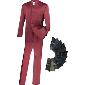 Sharp Mandarin Banded Collar Nehru Church Suit w/1 Pair Socks in Saudi Arabia
