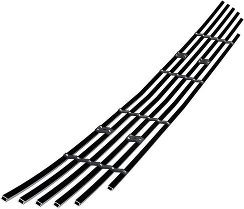 APS Compatible with Ford Mustang 2010-2012 V6 Lower Bumper Stainless Steel SS Black Billet Front Grill Grille Insert S18-H55666F in Saudi Arabia