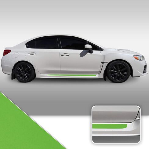 دائرة تنورة جانبية الباب لهجة فينيل صائق التفاف التوافق مع سوبارو WRX STI 2015 2016 2017 2018 2019 2020 - Matte Black in Kuwait