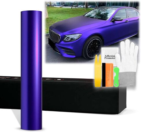 24 "x60" (2FTX5ft) Purple Pet Romance Chrome Vinyl Wrap Auto Car Sticker Sheet Sheet Film Bubble Free Air Technology with Tool in Saudi Arabia