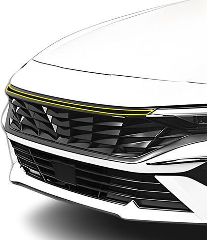 Bogar Tech Designs Side Window Chrome Delete Overlay Film متوافق مع Hyundai Elantra 2024-2025 ، Gloss Black in Saudi Arabia
