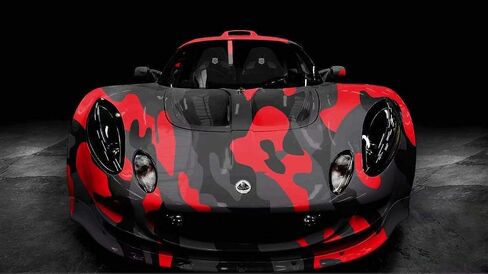 RED Black Gray Camouflage Matte Premium Vinyl Car Wrap Decal Film Sheet Air Channel Release Technology + Free Tool Kit (2ft and up) (4" x 8" / Sample Size) in Saudi Arabia