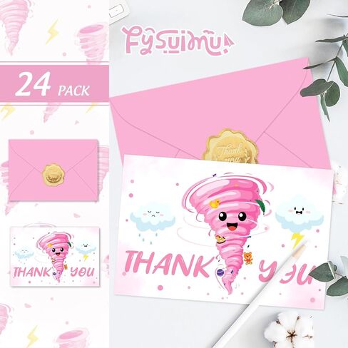 24 Pack Dinosaur Thank You Cards Bulk Cute Cartoon Greeting Cards with Envelopes Stickers Blank Note Cards for Birthday Baby Shower Party Supplies, 4 x 6 Inch in Kuwait