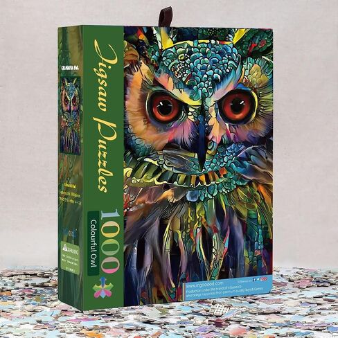 Ingooood Jigsaw Puzzle 1000 Pieces-Sneak Peek Series - Owl - Entertainment Toys for Adult Special Graduation or Birthday Gift Home Decor in Saudi Arabia