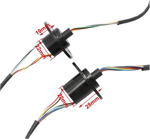 1 Piece 6/12 Channel Wire 2A Double Contact Plated Slip Ring Diameter 22mm CCTV pan/tilt Capsule Conductive Slip Ring Swivel Joint(Dia.22mm 6CH 2A) in Saudi Arabia