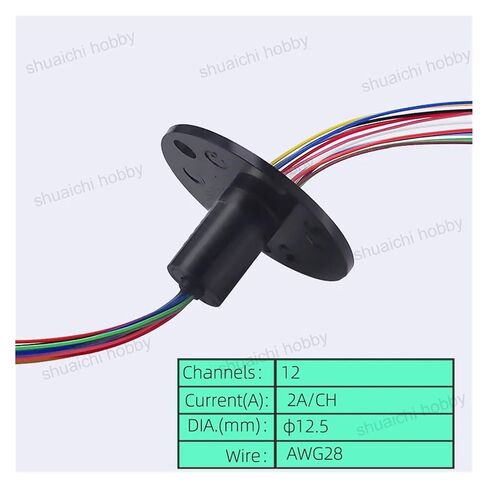 12.5mm 2a 12 قناة جامع حلقة 360 درجة الدوران حلقة قسيمة موصلة مع نوع شفة د in Kuwait