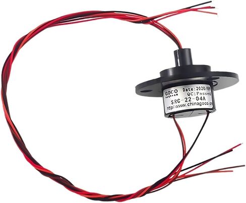 Slip Ring Collector Ring Carbon Brush Conductive Ring Conductive Brush SRC-22-04a/4 Channels 2A Diameter 22mm line Length 250mm col in Saudi Arabia