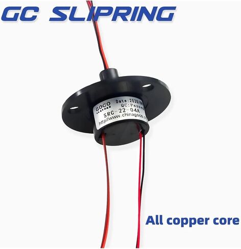 Slip Ring Collector Ring Carbon Brush Conductive Ring Conductive Brush SRC-22-04a/4 Channels 2A Diameter 22mm line Length 250mm col in Saudi Arabia